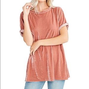Mauve Boutique Velvet Top